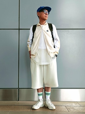 「アイテム（帽子）」を使った、78885010さん（メンズ・174cm）の夏コーディネート