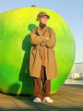 「アイテム（ポロシャツ）」を使った、78885010さん（メンズ・174cm）の秋コーディネート