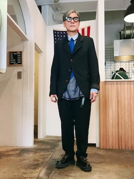 「アイテム（セットアップ）」を使った、78885010さん（メンズ・174cm）の冬コーディネート