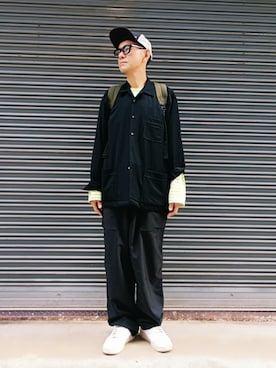 「アイテム（キャップ）」を使った、78885010さん（メンズ・174cm）の秋コーディネート