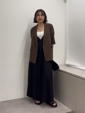 「アイテム（ジャケット/アウター）」を使った、omihoさん（レディース・165cm）の夏コーディネート