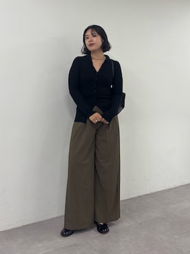 「GALLARDAGALANTE（ガリャルダガランテ）の【2.718】フラップオブロングバッグ（トートバッグ）」を使った、omihoさん（レディース・165cm）の秋コーディネート