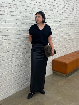 「アイテム（スリッポン）」を使った、omihoさん（レディース・165cm）の夏コーディネート