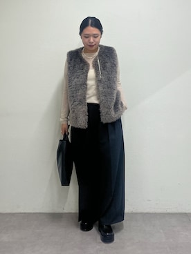 「アイテム（ベスト）」を使った、omihoさん（レディース・165cm・20代）の夏コーディネート