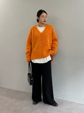 「アイテム（シャツ/ブラウス）」を使った、omihoさん（レディース・165cm）の秋コーディネート