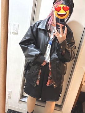「しまむら（シマムラ）のアイテム（ブルゾン）」を使った、ksksk1127さん（レディース・165cm）の冬コーディネート