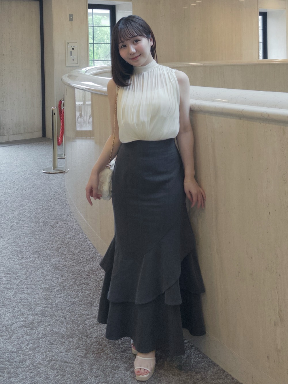 ブラウス シャツ 「Luan」SHINY RIBBON BLOUSE/シャイニーリボンブラウス レディース Luan（ルアン）の「【Luan】SHINY RIBBON BLOUSE/シャイニー