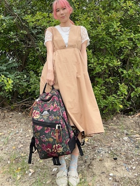 「アイテム（ジャンパースカート）」を使った、kumanomi006さん（レディース・166cm）の秋コーディネート