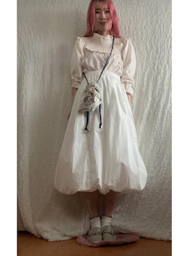 「RETRO GIRL（レトロガール）のアイテム（トップス）」を使った、kumanomi006さん（レディース・166cm）の春コーディネート