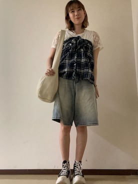 「WEGO（ウィゴー）のアイテム（パンツ）」を使った、kumanomi006さん（レディース・166cm）の秋コーディネート