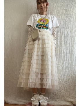 「しまむら（シマムラ）のアイテム（スニーカー、ホワイト系）」を使った、kumanomi006さん（レディース・166cm）の秋コーディネート