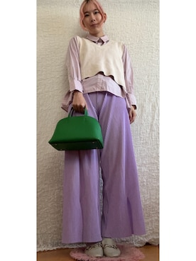 「アイテム（ベスト）」を使った、kumanomi006さん（レディース・166cm）の秋コーディネート