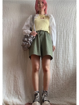 「無印良品（ムジルシリョウヒン）のアイテム（パンツ）」を使った、kumanomi006さん（レディース・166cm）の春コーディネート