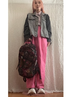 「アイテム（バックパック/リュック）」を使った、kumanomi006さん（レディース・166cm）の秋コーディネート