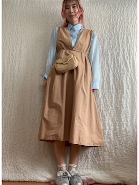 「H&M（エイチ・アンド・エム）のアイテム（バッグ）」を使った、kumanomi006さん（レディース・166cm）の夏コーディネート