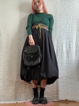 「GU（ジーユー）のアイテム（スカート）」を使った、kumanomi006さん（レディース・166cm）の秋コーディネート