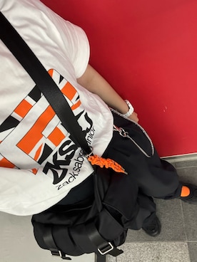「アイテム（カーゴパンツ）」を使った、ヨコさん（レディース・156cm）の秋コーディネート