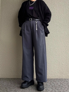 「tk.TAKEO KIKUCHI（ティーケータケオキクチ）のアイテム（トップス）」を使った、ヨコさん（レディース・156cm）の秋コーディネート