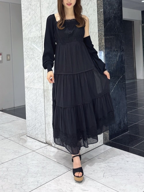 dazzlin（ダズリン）の「ナチュラルティアードキャミワンピース