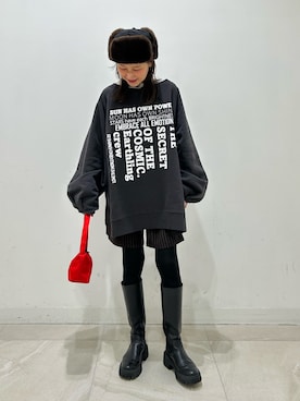 「UMBRO（アンブロ）のアイテム（キャップ）」を使った、makironさん（レディース・164cm）の冬コーディネート