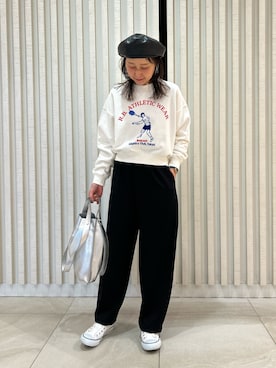 「ROSE BUD（ローズバッド）のアイテム（パンツ）」を使った、makironさん（レディース・164cm）の冬コーディネート