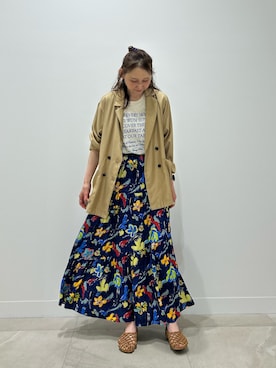 「フラットパンプス」｜makironさん（レディース・164cm）の春コーディネート
