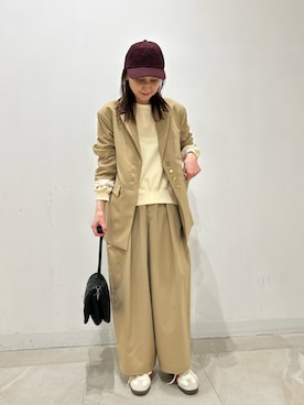 「LY（エルワイ）のアイテム（キャップ）」を使った、makironさん（レディース・164cm）の春コーディネート