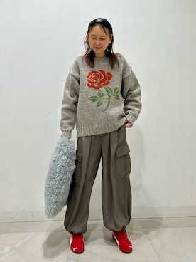 「ROSE BUD（ローズバッド）のアイテム（パンツ）」を使った、makironさん（レディース・164cm）の冬コーディネート