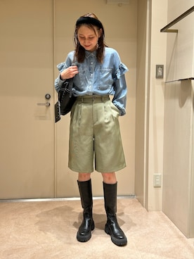 「ROSE BUD（ローズバッド）のアイテム（パンツ）」を使った、makironさん（レディース・164cm）の春コーディネート