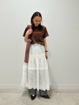 「ROSE BUD（ローズバッド）のアイテム（トップス）」を使った、makironさん（レディース・164cm）の春コーディネート