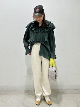 「アイテム（帽子、ブラウン系）」を使った、makironさん（レディース・164cm）の冬コーディネート