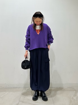 「ROSE BUD（ローズバッド）のアイテム（パンツ）」を使った、makironさん（レディース・164cm）の冬コーディネート