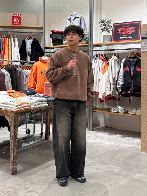 12.5oz エクストラワイドデニム EXTRA WIDE DENIM [niko and JEANS