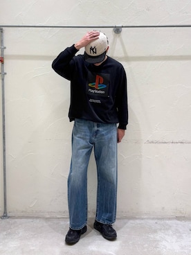 「niko and...（ニコアンド）のアイテム（スウェット）」を使った、sogoさん（メンズ・180cm）の冬コーディネート