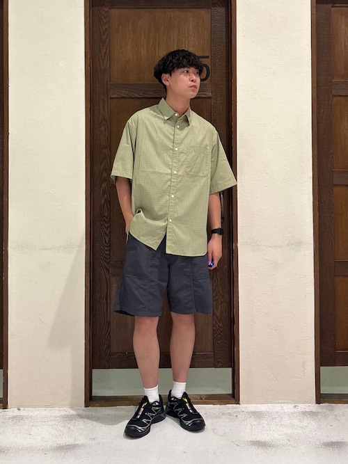 イージーケア柄ショートスリーブシャツ