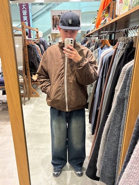 「niko and ...」｜「アイテム（キャップ）」を使った、sogoさん（メンズ・180cm）の秋コーディネート