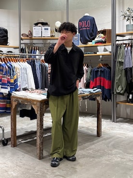 「HANES（ヘインズ）の【Hanes(ヘインズ)】別注クル―ネックTシャツ SHIRO＋KURO（Tシャツ/カットソー、その他）」を使った、sogoさん（メンズ・180cm）の春コーディネート