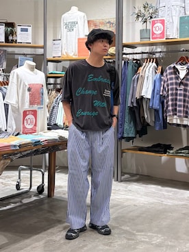 「テーパードパンツ」｜sogoさん（メンズ・180cm）の春コーディネート