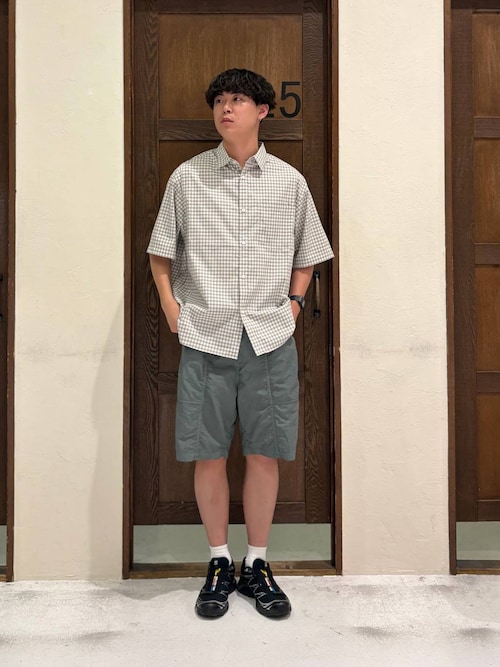 イージーケア柄ショートスリーブシャツ