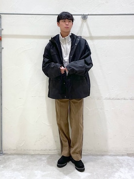 「niko and...（ニコアンド）のアイテム（マウンテンパーカー）」を使った、sogoさん（メンズ・180cm）の冬コーディネート