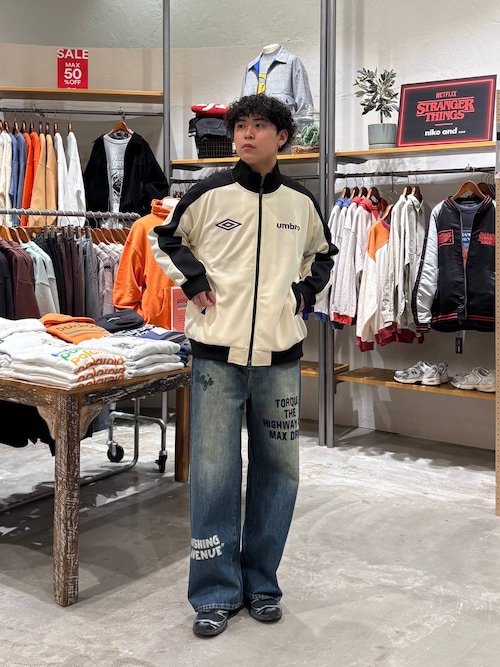 セール】[niko and JEANS] MESSAGE WIDE DENIM（デニムパンツ