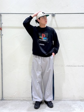 「niko and...（ニコアンド）のアイテム（スウェット）」を使った、sogoさん（メンズ・180cm）の冬コーディネート