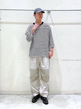 「FRUIT OF THE LOOM（フルーツオブザルーム）のアイテム」を使った、sogoさん（メンズ・180cm）の春コーディネート