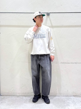 「niko and...（ニコアンド）のアイテム（スウェット）」を使った、sogoさん（メンズ・180cm）の冬コーディネート