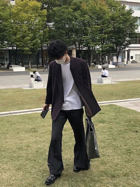 「Acne Studios（アクネストゥディオズ）のアイテム（ブーツ）」を使った、himikoさん（メンズ・184cm）の秋コーディネート