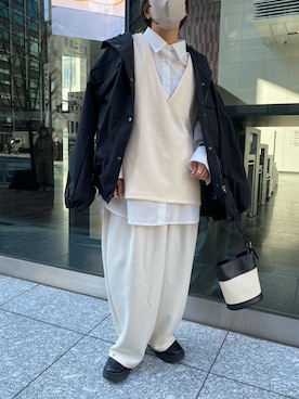 「ap retro（アプレトロ）のアイテム（ブルゾン）」を使った、mamiさん（レディース・156cm）の冬コーディネート