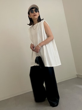 「ap retro（アプレトロ）のアイテム（帽子）」を使った、mamiさん（レディース・156cm）の夏コーディネート