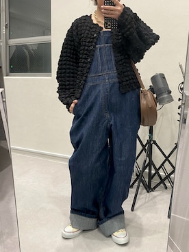 「ap retro（アプレトロ）のアイテム（サロペット/オーバーオール）」を使った、mamiさん（レディース・156cm）の冬コーディネート