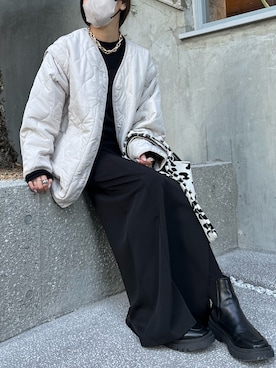 「ap retro（アプレトロ）のアイテム（ブルゾン）」を使った、mamiさん（レディース・156cm）の冬コーディネート