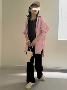 「ap retro（アプレトロ）のアイテム（帽子）」を使った、mamiさん（レディース・156cm）の夏コーディネート